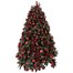 Portland Fir 2.1m (7ft) Red Velvet Berry Decorated Pre Lit Artificial Christmas Tree (EB201G)