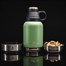 Trekki 3-in-1 Pet Water Bottle with Carry Bag - Forest Green